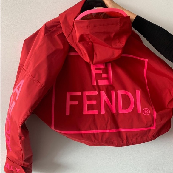 red fendi coat